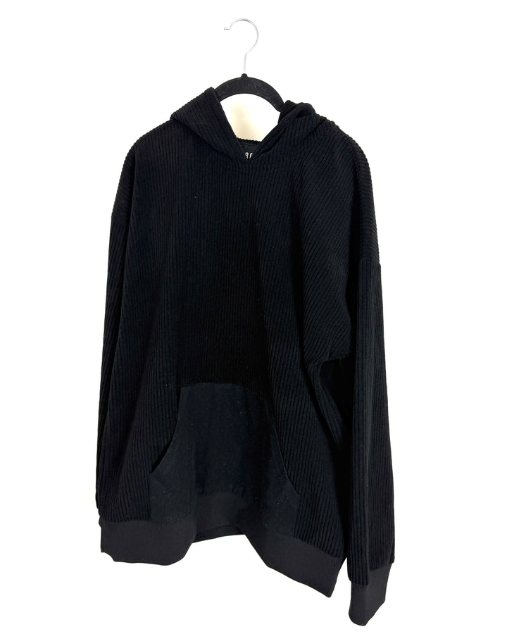 Black Corduroy Sweatshirt - Size 8/10