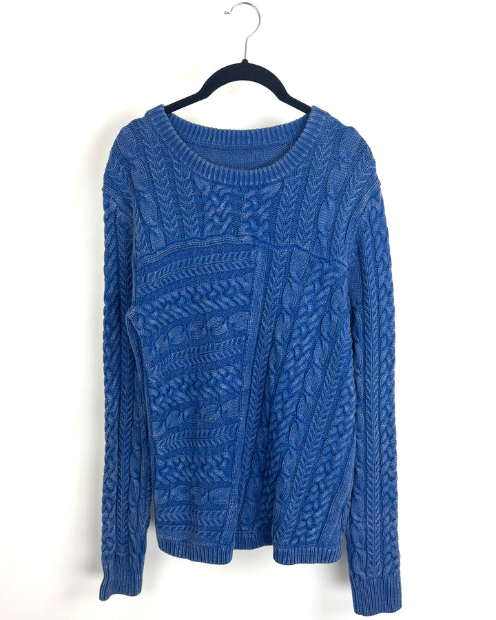 Cobalt Blue Cable Knit Sweater - Size 4/6