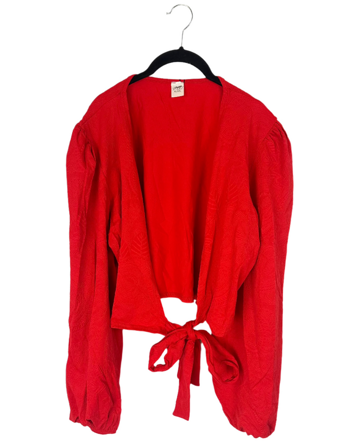 Red Embossed Coverup Top - Extra Large/Extra Extra Large