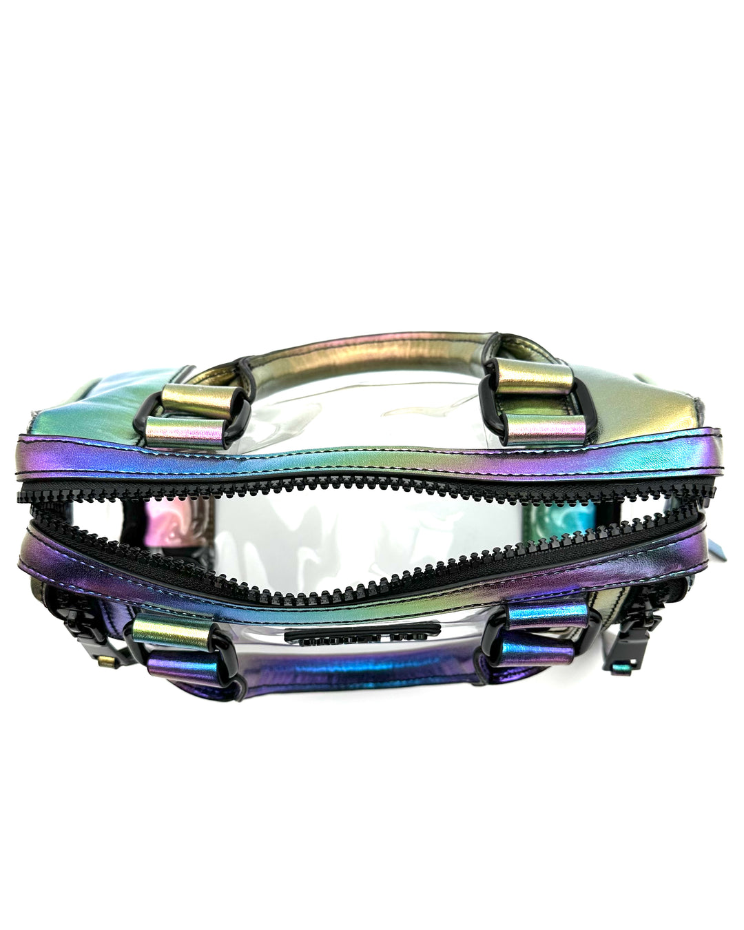 Multicolor Iridescent Transparent Shoulder Bag