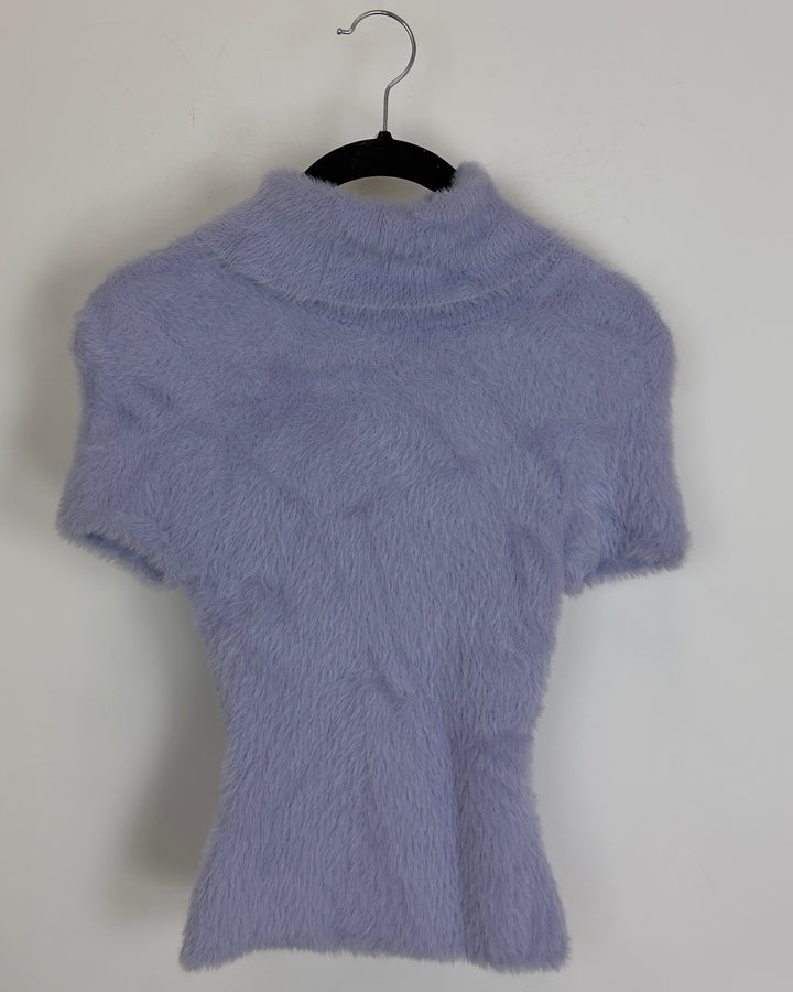 Pastel Purple Shag Turtleneck Sweater - Size 0/2