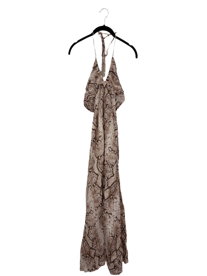 Brown and Cream Animal Print Dress - Size 0/2