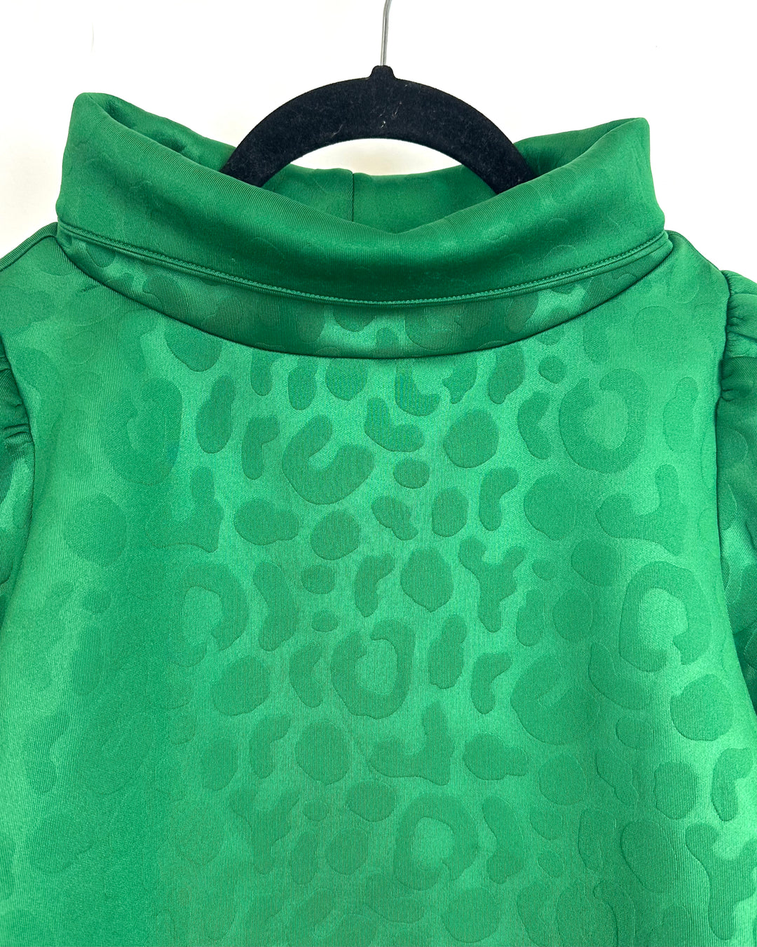Green Cheetah Scuba High Neck Top - XXS, XS, S