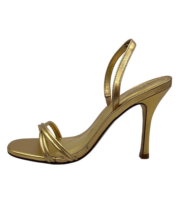 Metallic Gold Strappy Heels - Size 7, 9 and 10