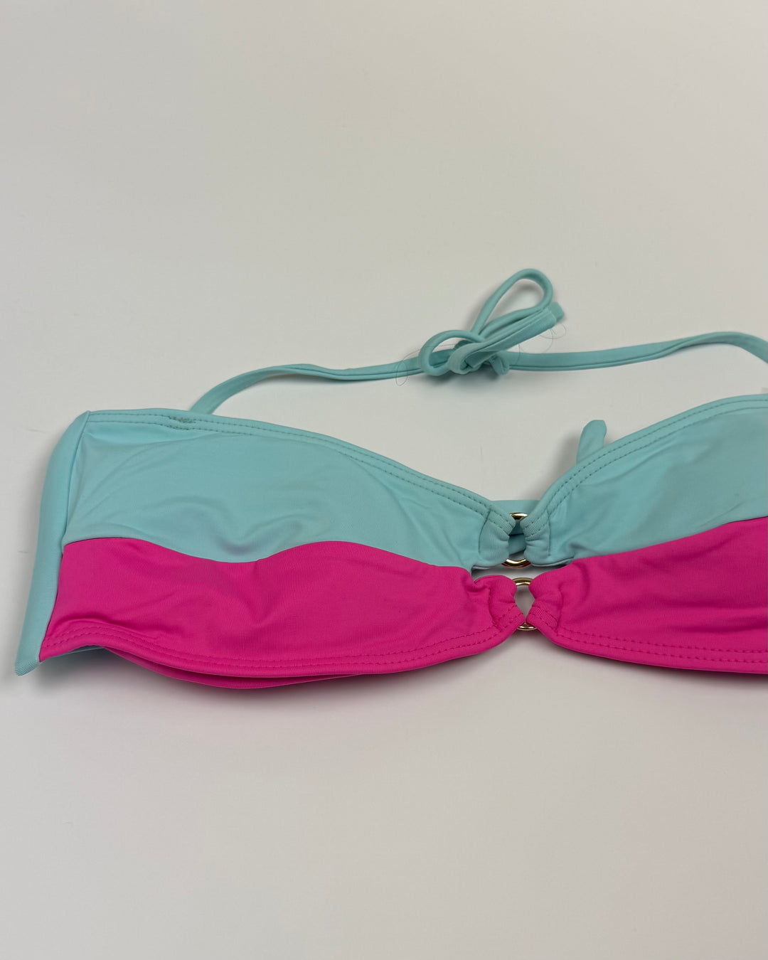 Sky Blue & Bright Pink Convertible Bikini Top - Small and  XL D Cup