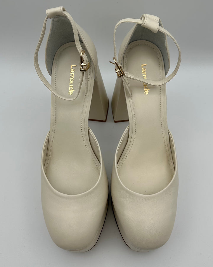 Cream Patent Leather Heels - Size 7.5, 8 and 8.5