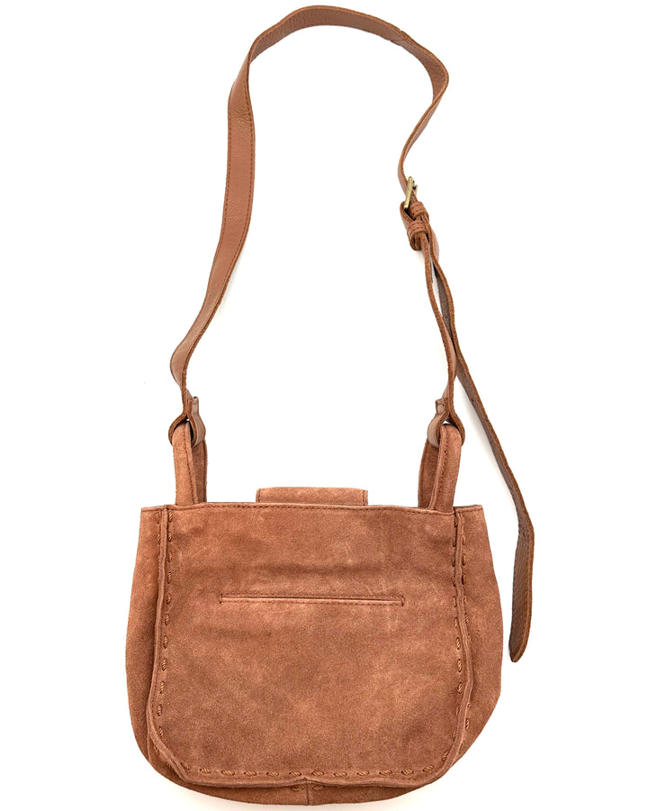 Brown Suede Mini Crossbody Bag