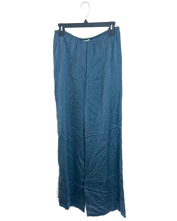 Dusty Blue Wide Leg Pant - Size 6/8
