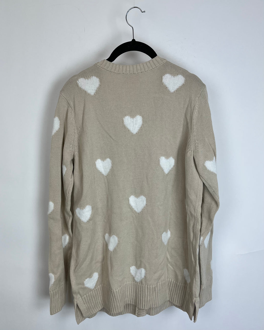Light Brown Heart Cardigan - Size 6/8