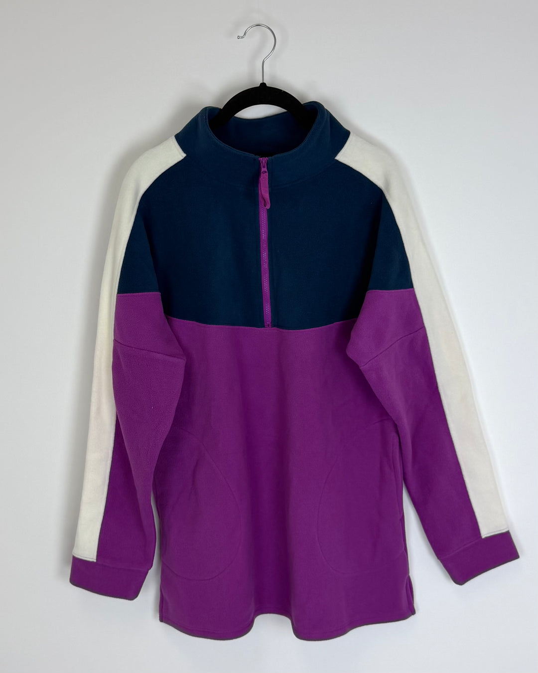 Blue and Purple Fleece Pullover - Size 6/8