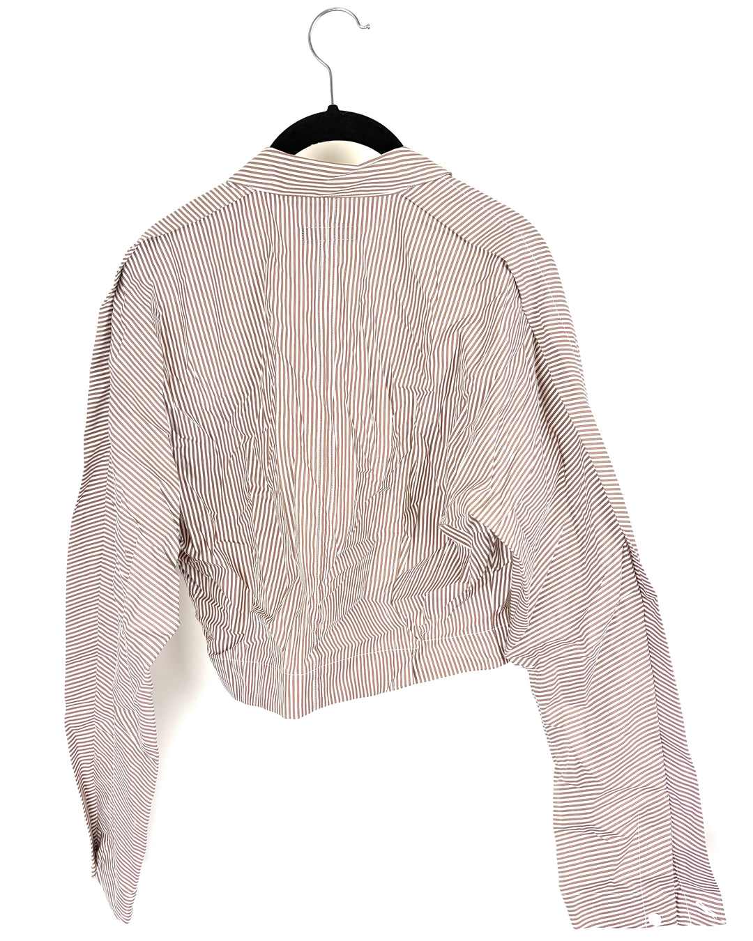 Rag & Bone Pinstripe Cropped Button-Up - Small