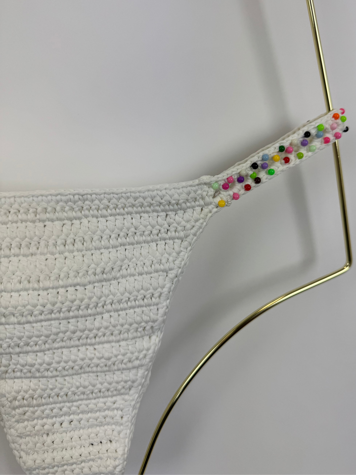White Crochet Bikini Bottom - Size 8/10 and 12/14