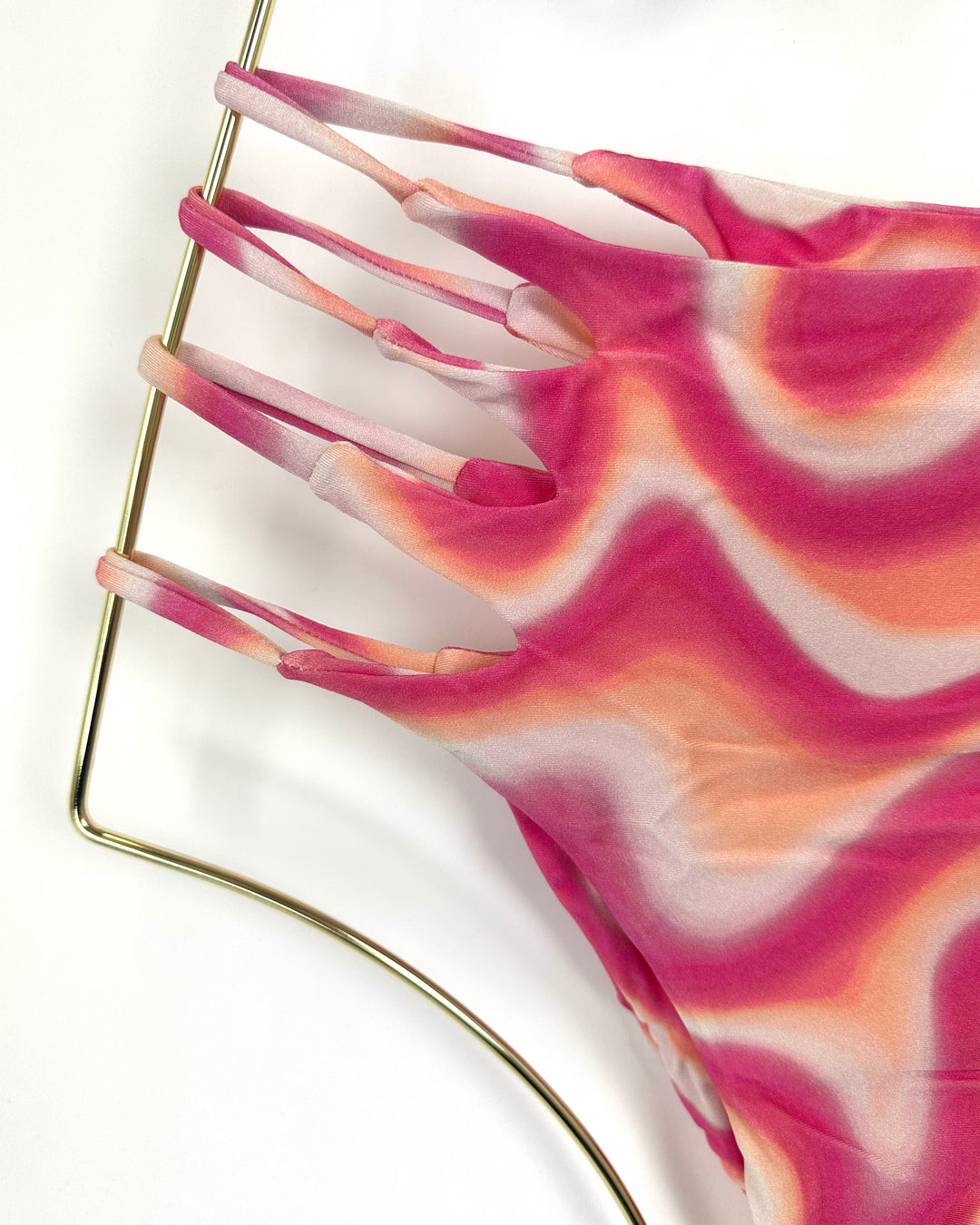Pink High Waisted Bikini Bottom - Extra Small and Small