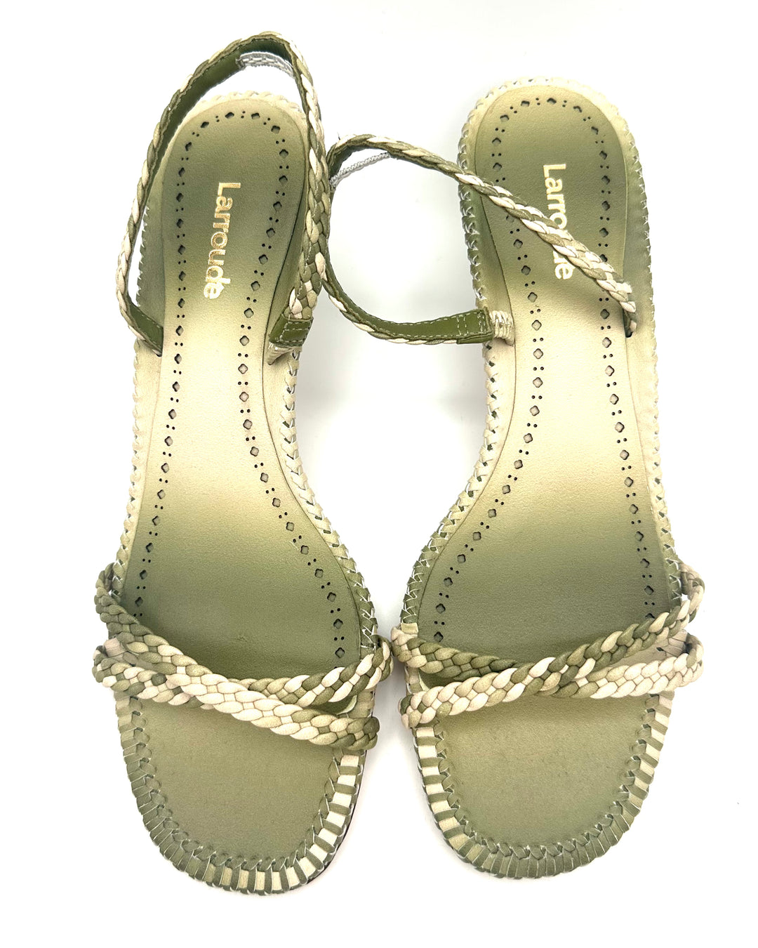 Green Strappy Kitten Heel - Size 6.5
