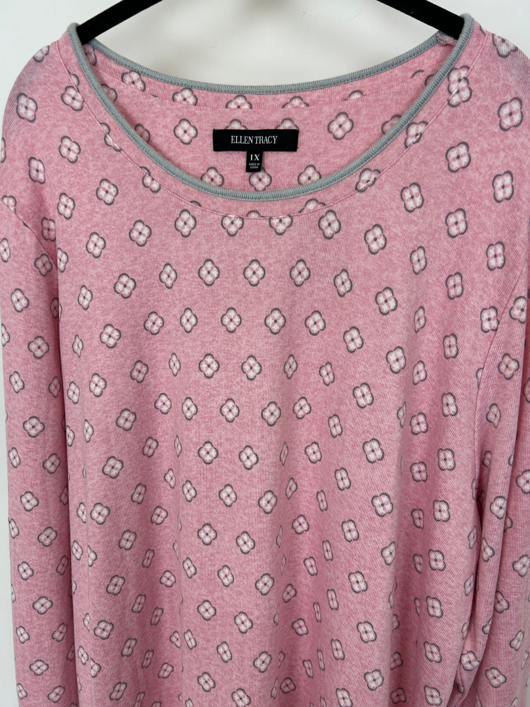 Baby Pink Patterned Nightgown - 1X