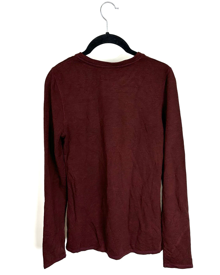 Heathered Red and Black Fitted Top - Size 2/4