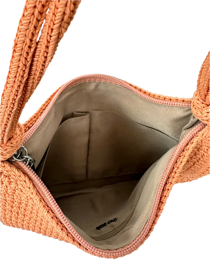 Orange Crochet Shoulder Bag