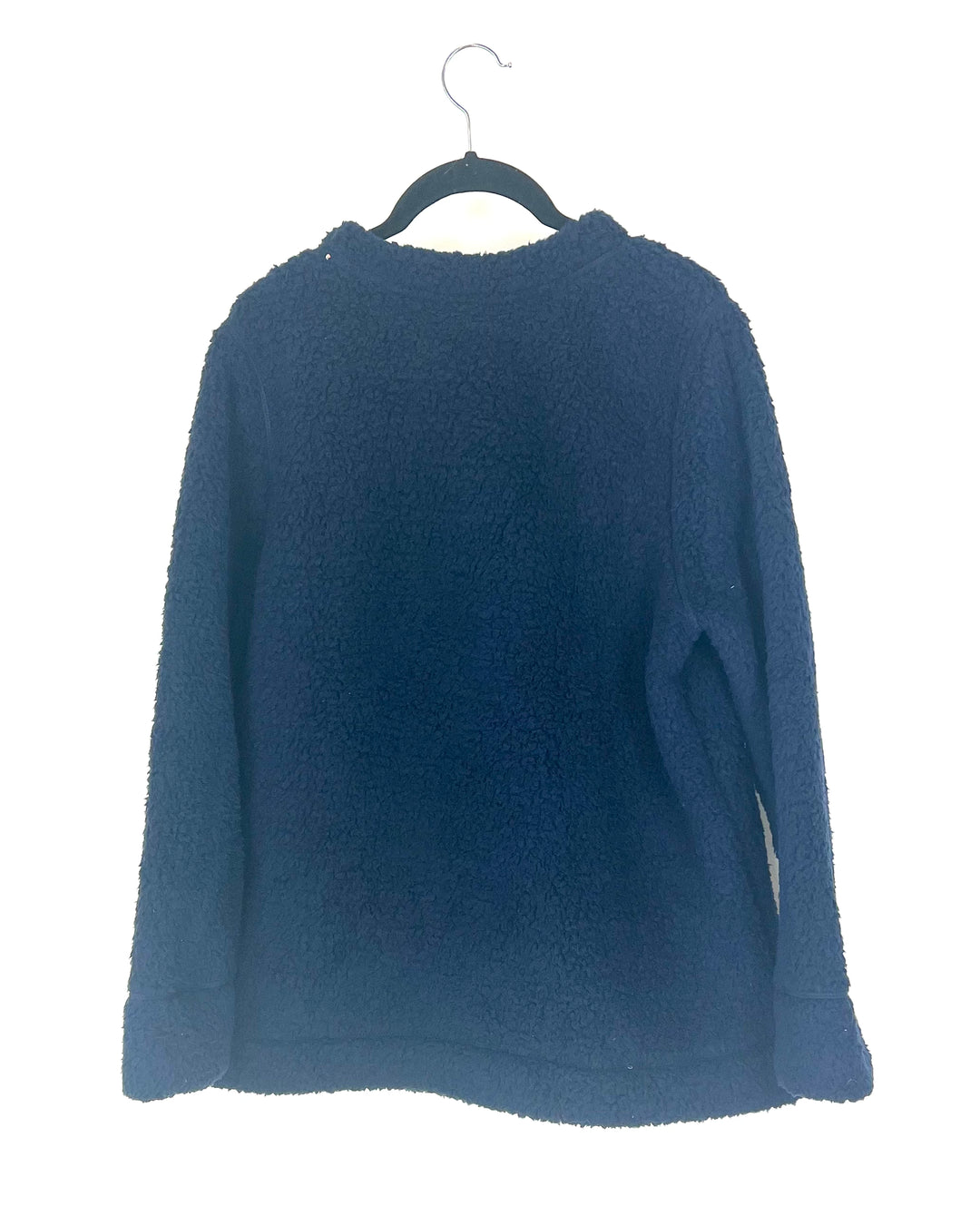 Navy Blue Sherpa Top - Size 6/8