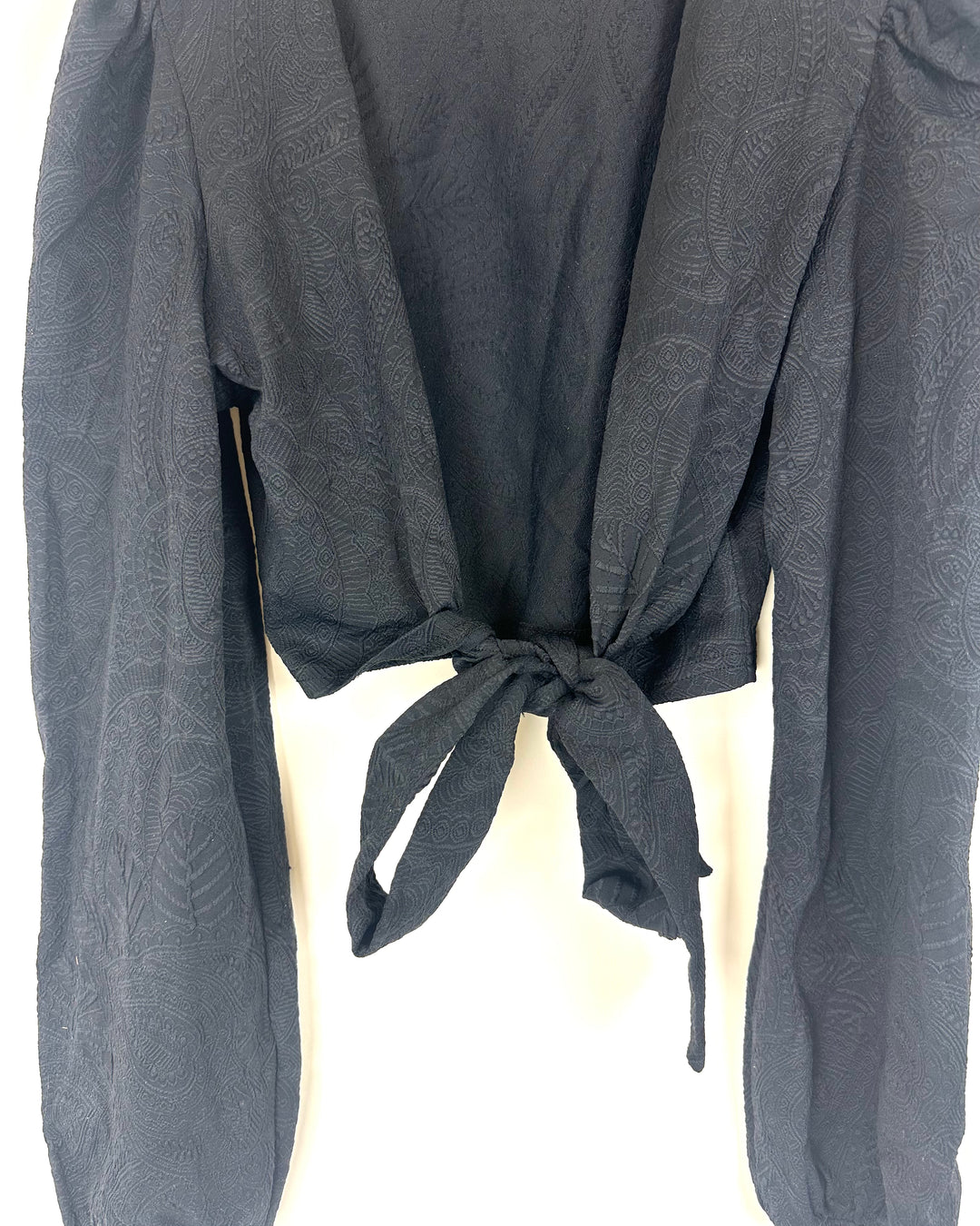 Black Embossed Coverup Top - XS/S and XL/XXL