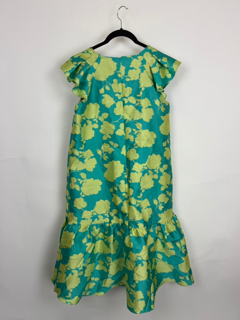 High Low Teal & Green Dress - Size 2/4