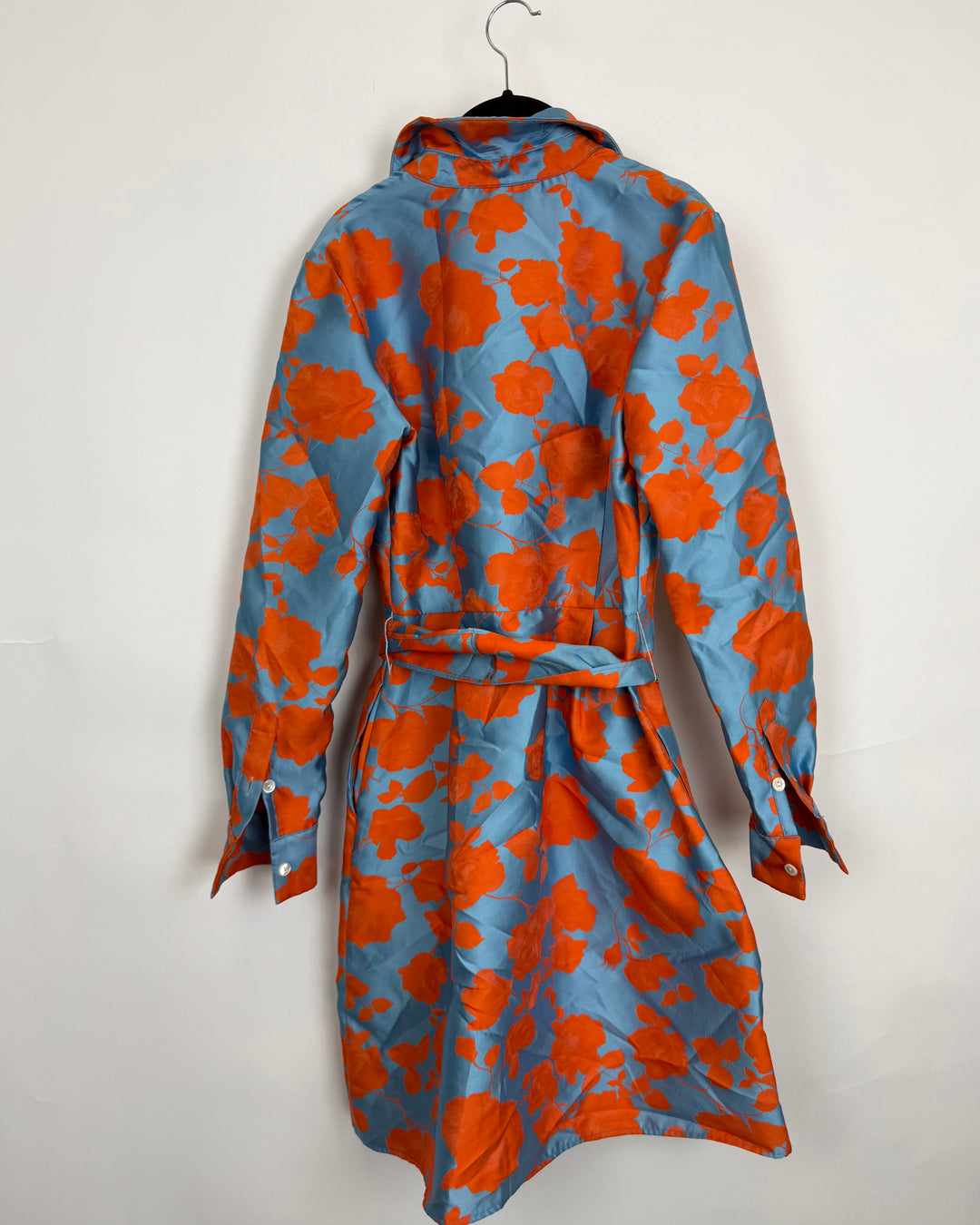 Orange & Blue Shirt Dress - Size 2/4