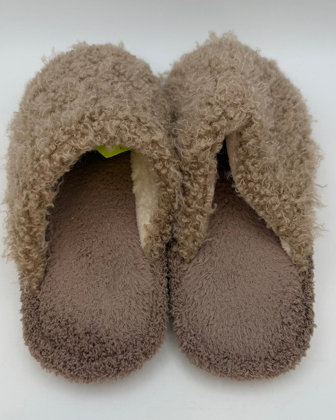 Brown Fuzzy Slippers - Size 9/10