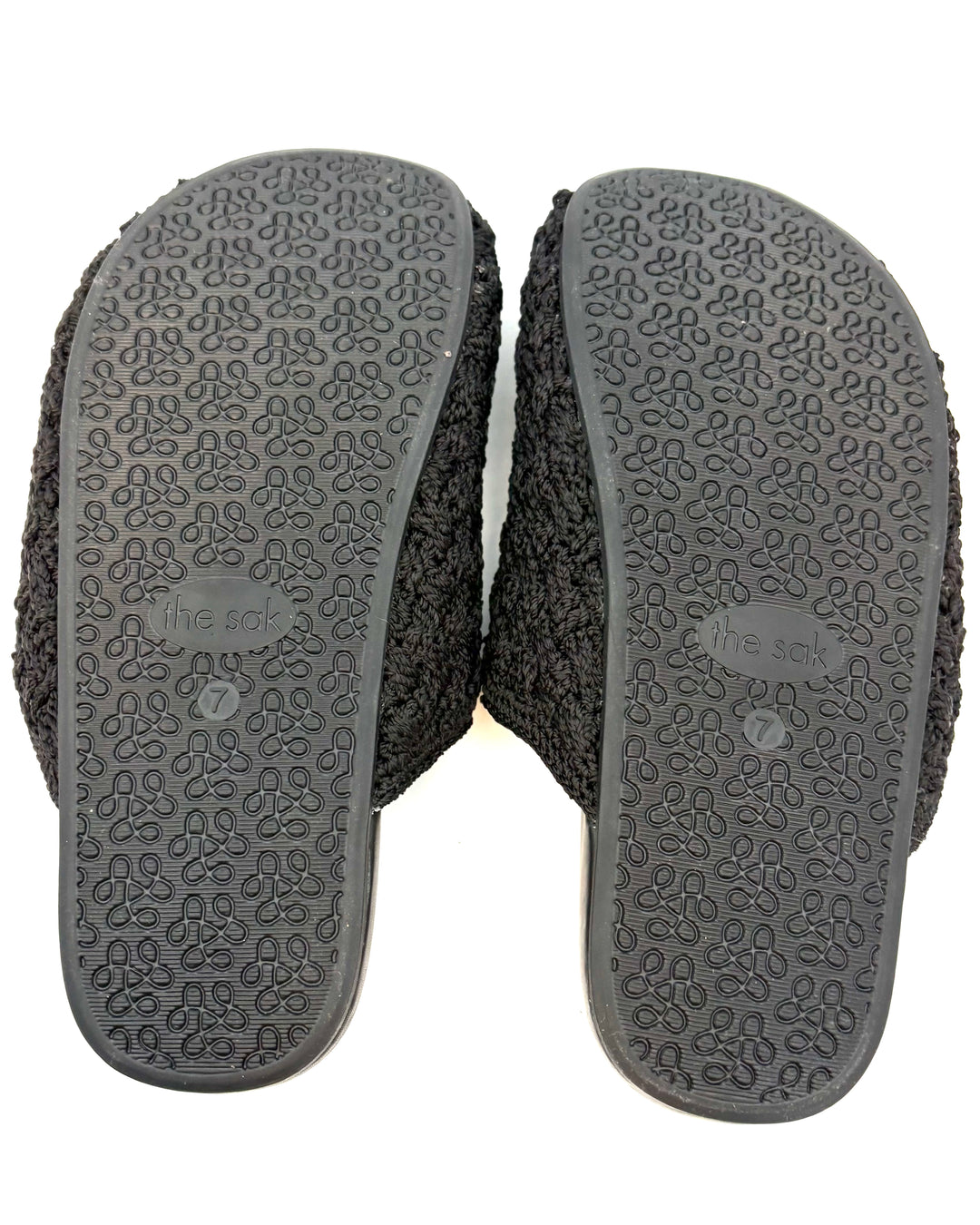 Black Basket Weave Crochet Clog - Size 7, 9 and 10`