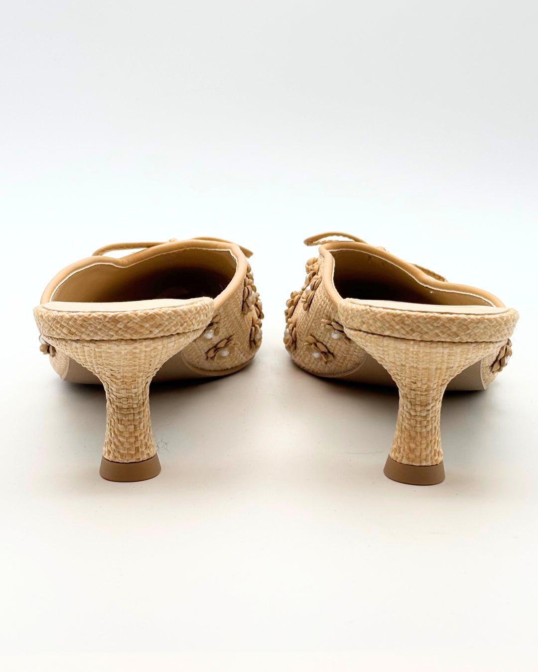 Dolce Vita Floral Raffia Heels - Size 8.5