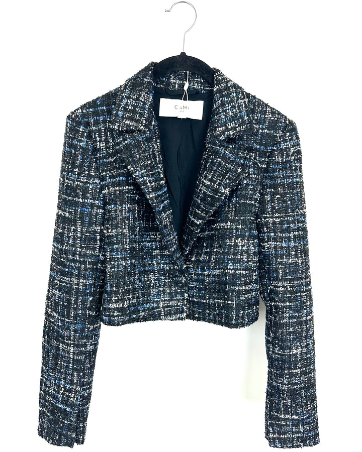 Blue & Black Tweed Blazer - Size 00/0 and 0/2