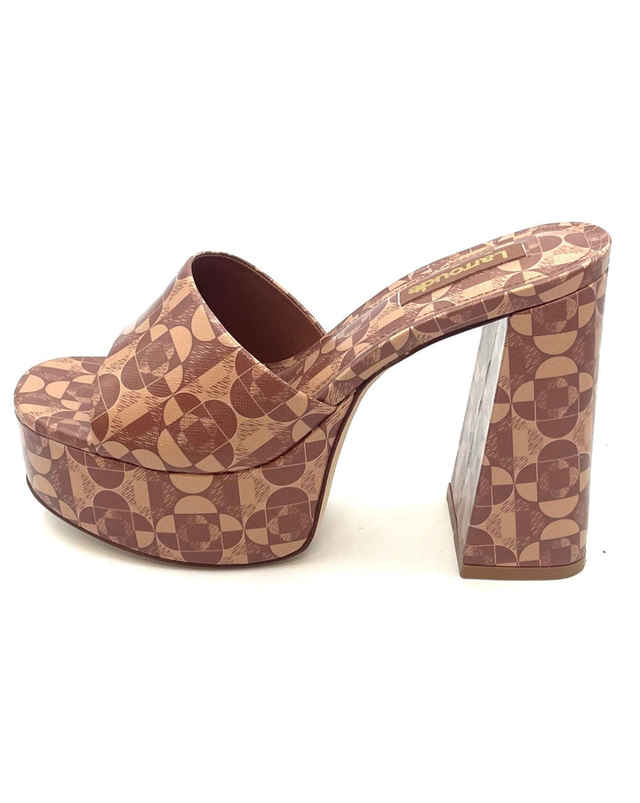 Brown Geo Print Mule - Size 6.5 and 7.5