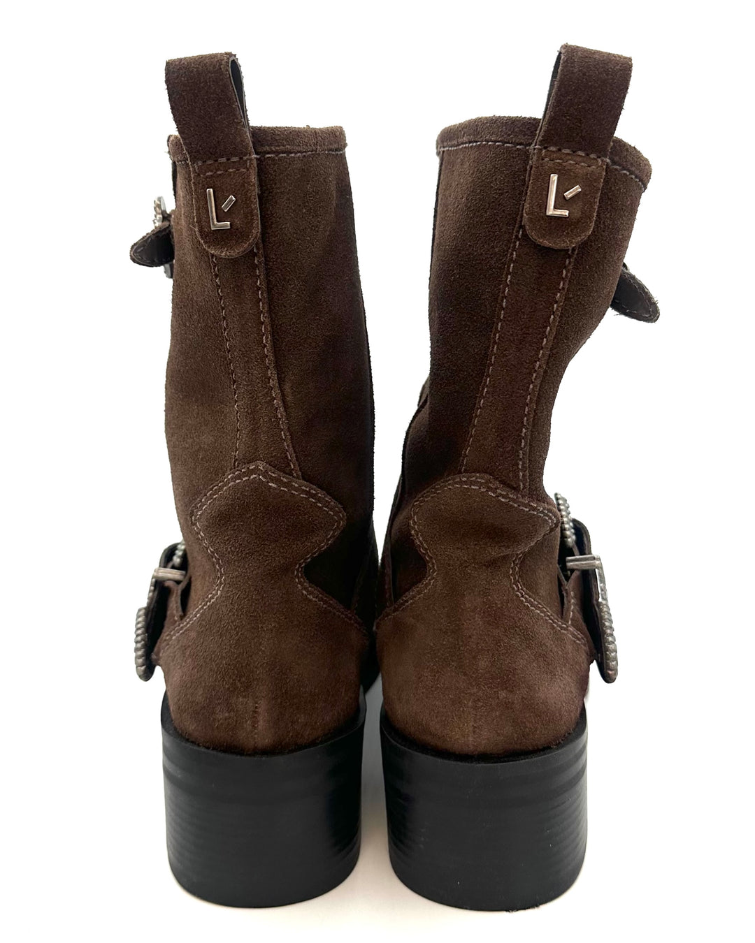 Brown Suede Buckle Boots -  Size 8, 9 and 11