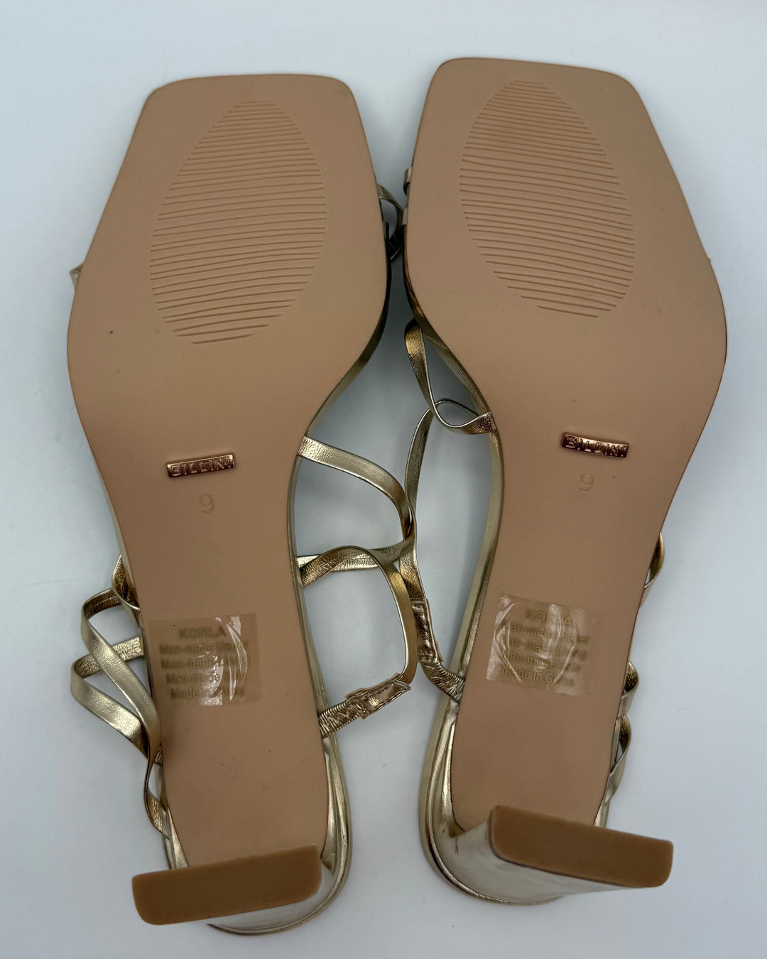 Gold Sandal Heels - Size 10
