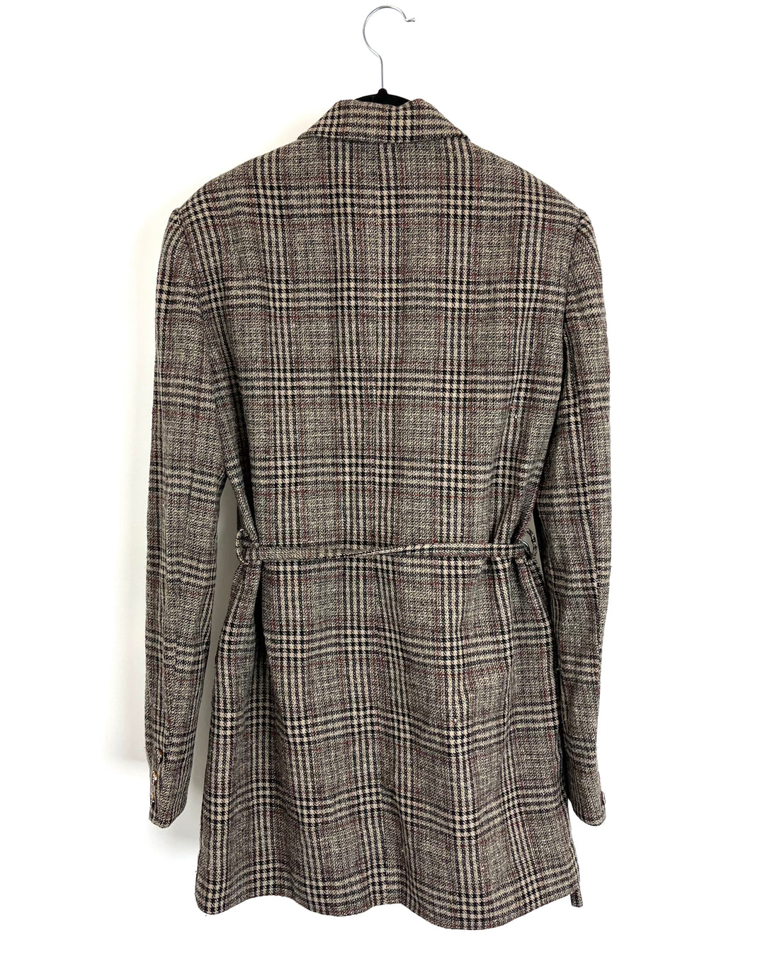 Brown Houndstooth and Plaid Blazer - Size 00/0