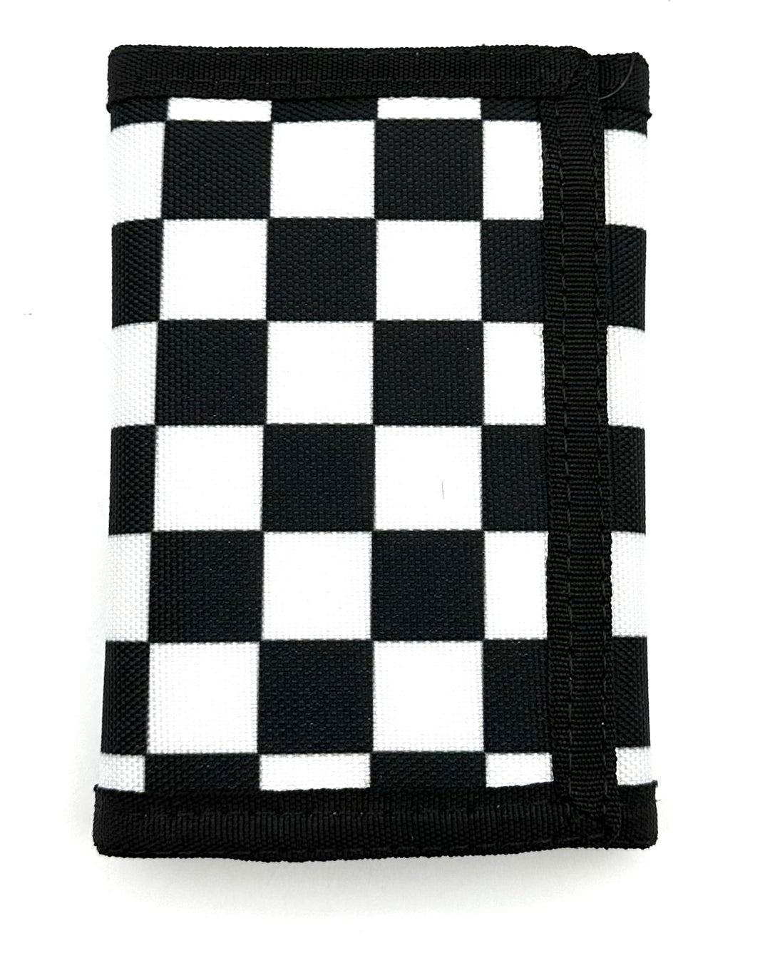 Black & White Checkered Velcro Wallet - One Size