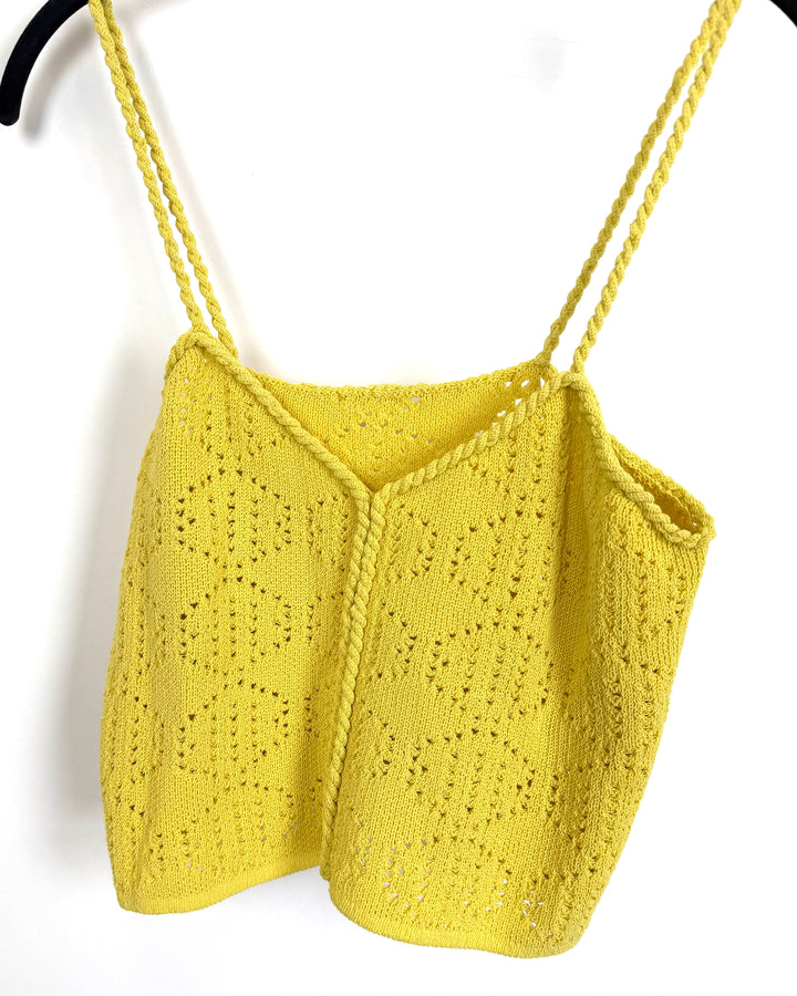 Yellow Knit Cropped Top - Size 4/6