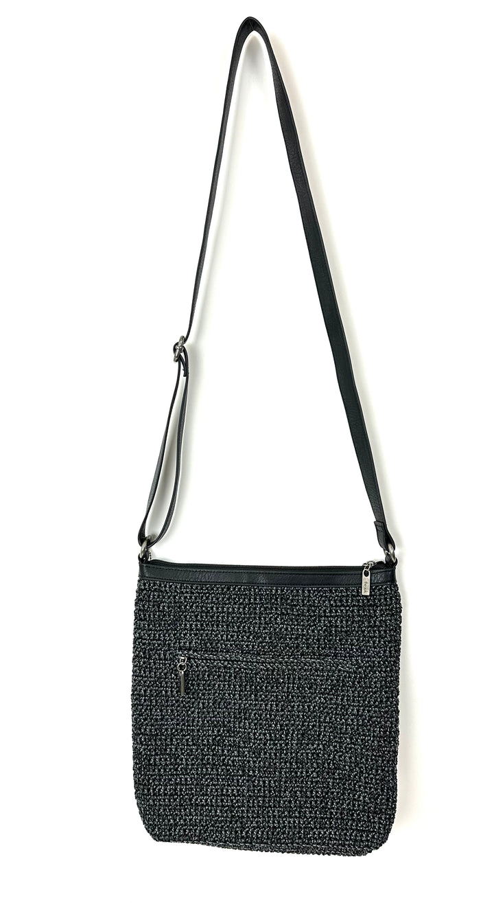 Black Crochet Crosbody Bag