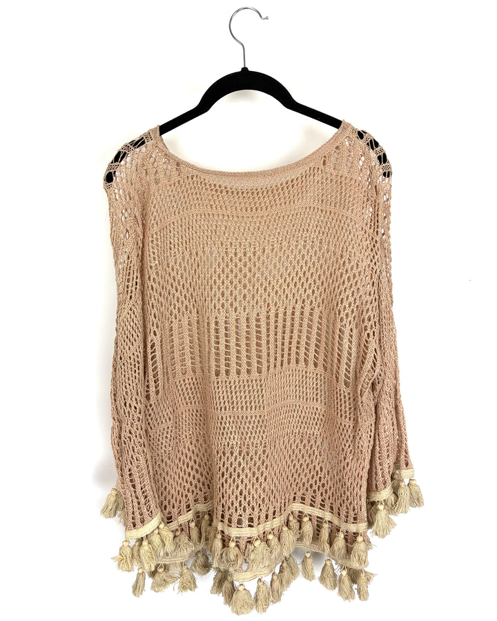 Light Beige Crochet Top - Size 4/6