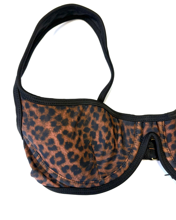 Leopard bra bikini top - XS, S