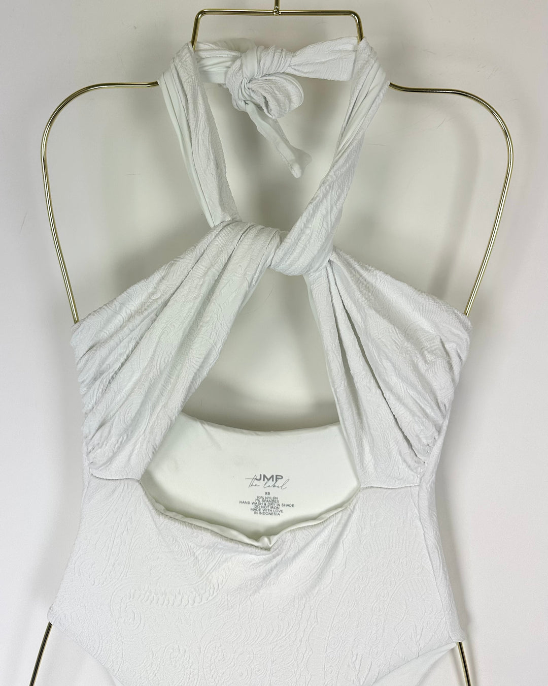 White Embossed Multi Wear One Piece Swimsuit - XS, M, XL, XXL, XXXL