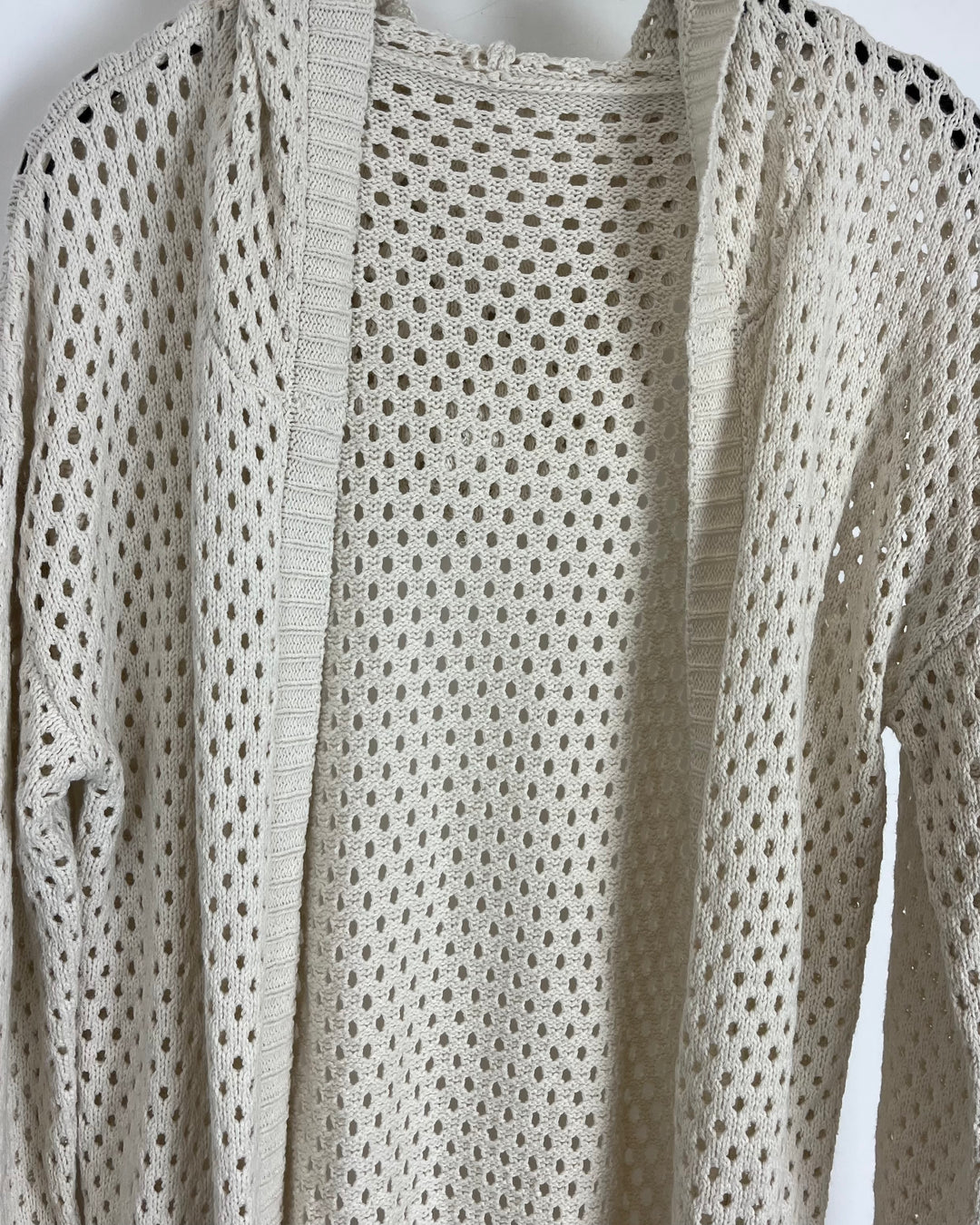 Crochet Long Cardigan with Hood - Size 6/8