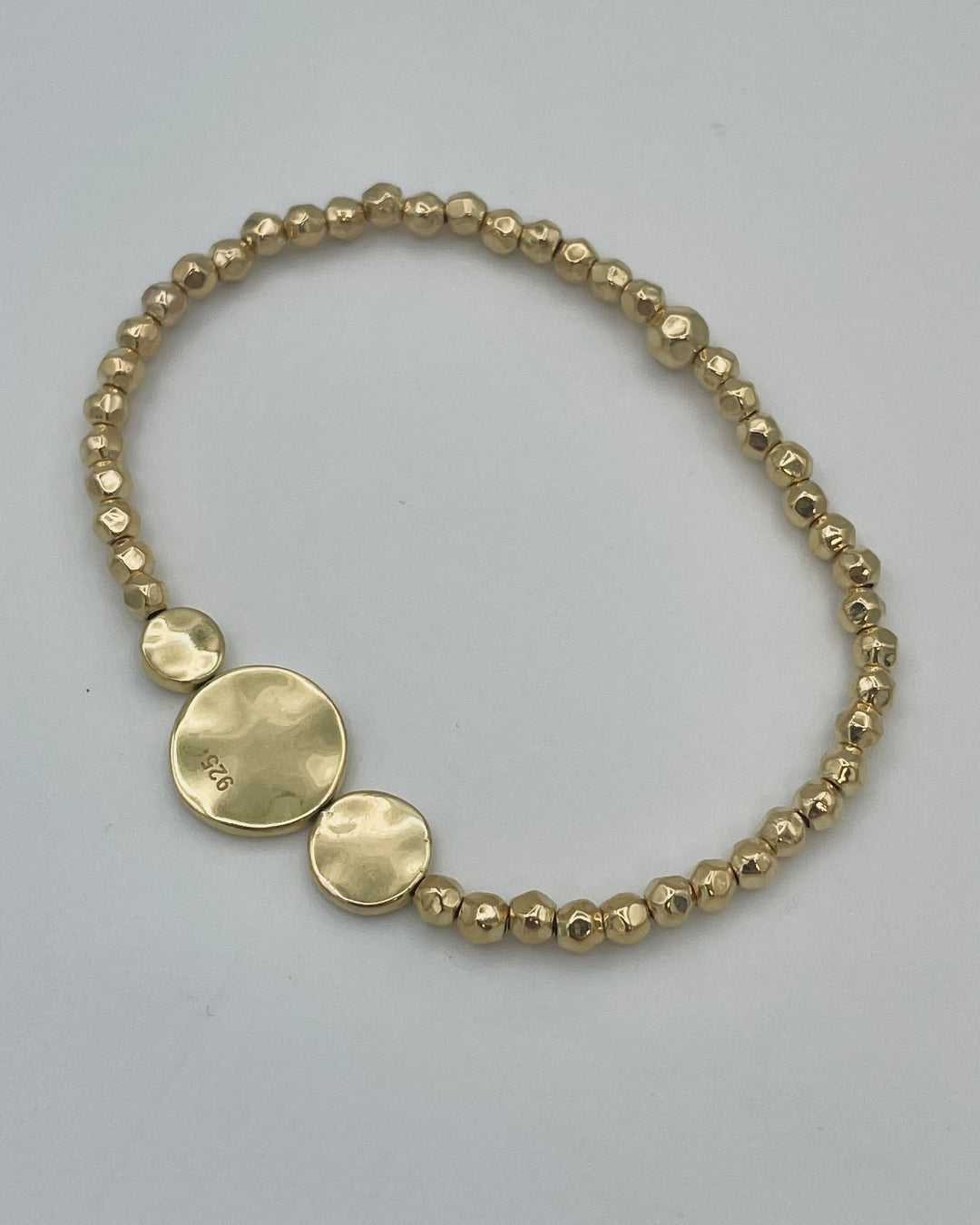 Gold Beaded Elastic Bracelet