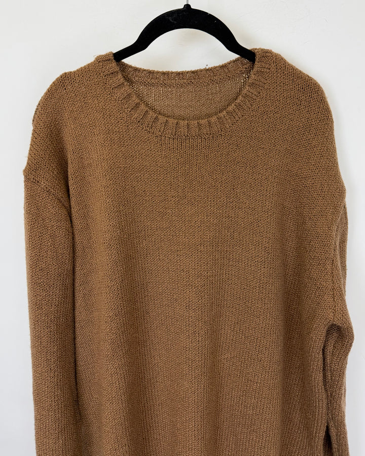 Caramel Brown Knit Sweater - Size 6/8