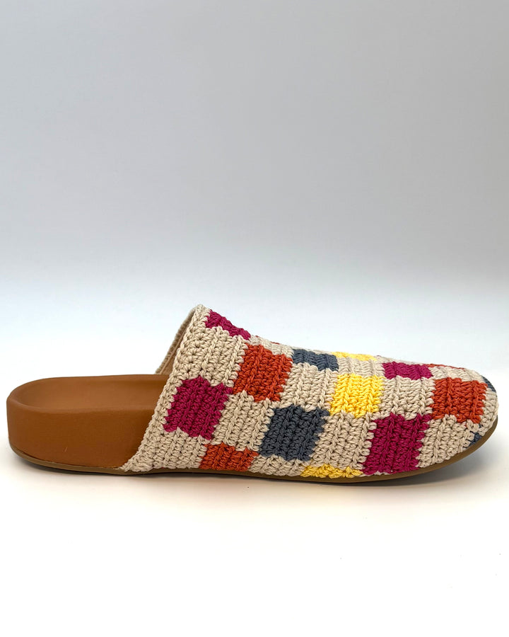 Beige Multi Checkered Clogs -  Size 7, 8 and 10