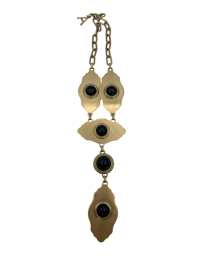 Gold and Black Oversized Necklace