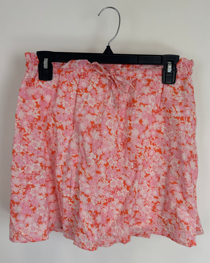 Abound Pink Floral Skirt - Small