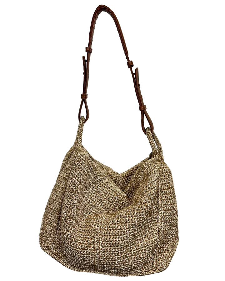 Sand Tan Crochet Shoulder Bag