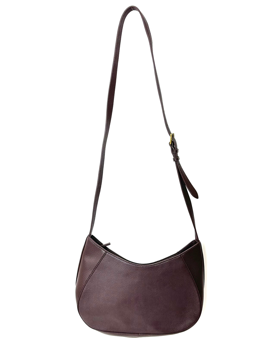 Brown Leather Adjustable Crossbody Bag