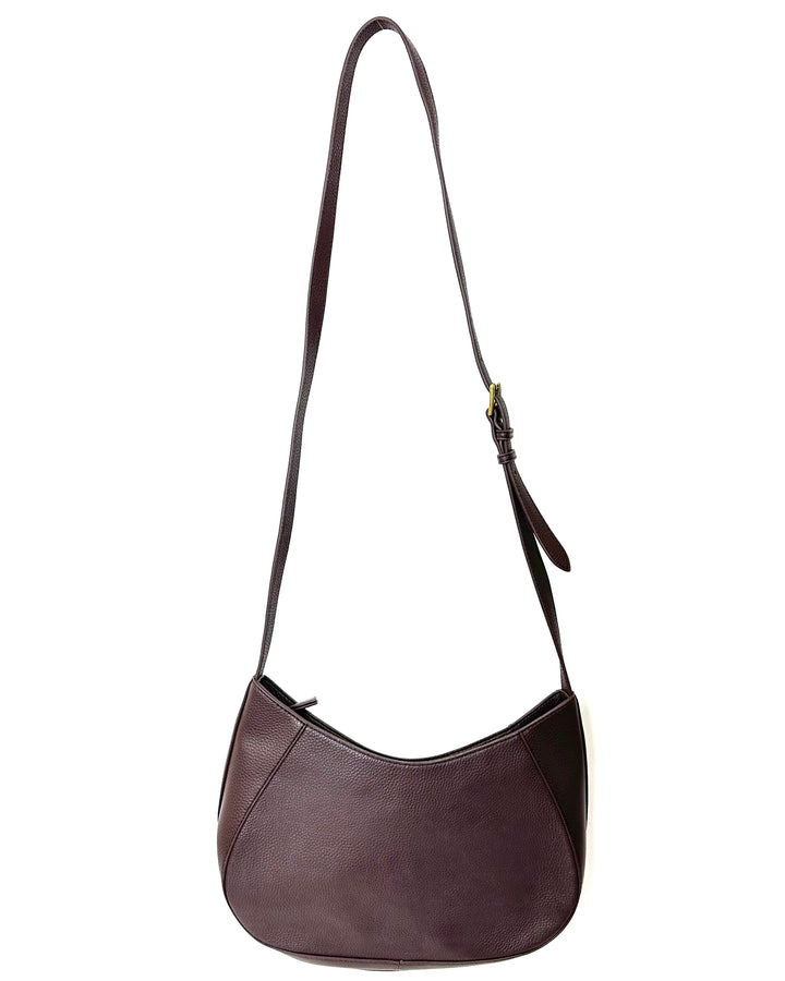 Brown Leather Adjustable Crossbody Bag