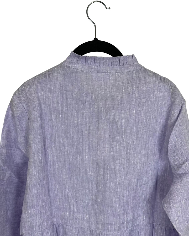 Lavender Purple Long Linen Dress - XS, S, M, L, XL