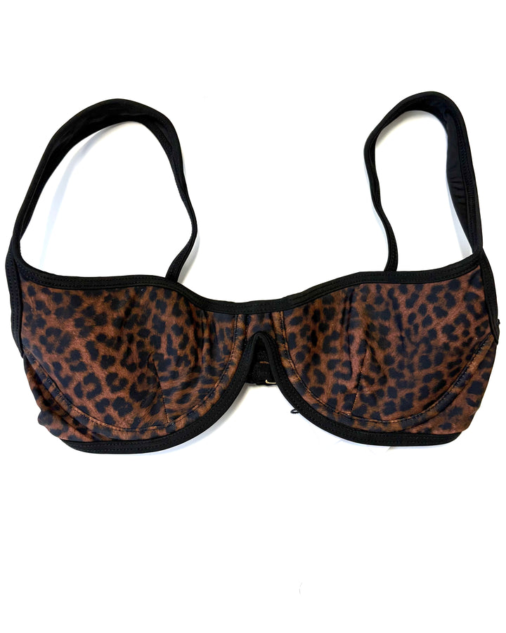 Leopard bra bikini top - XS, S